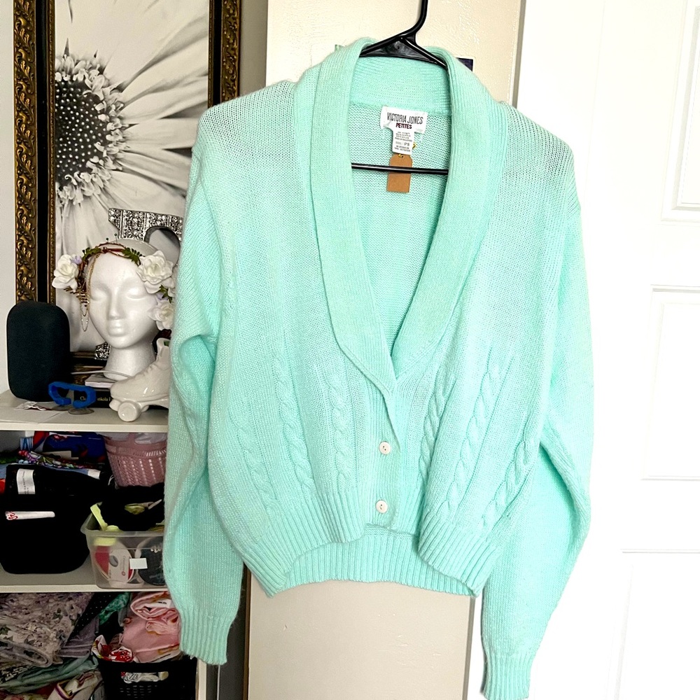 Teal Vintage Petites Victoria Jones Sweater